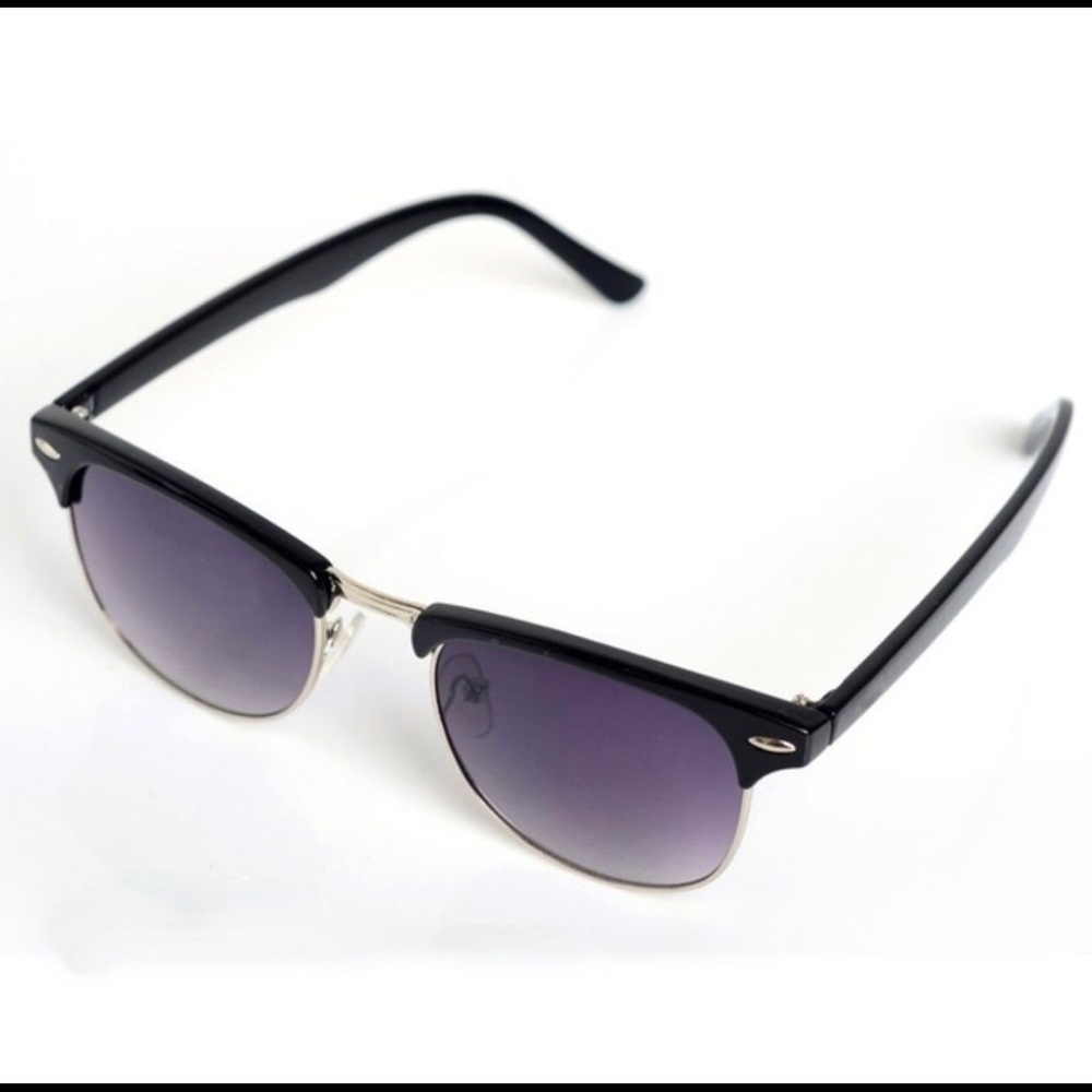 Black Vintage Retro Sunglasses - Picture 2 of 2